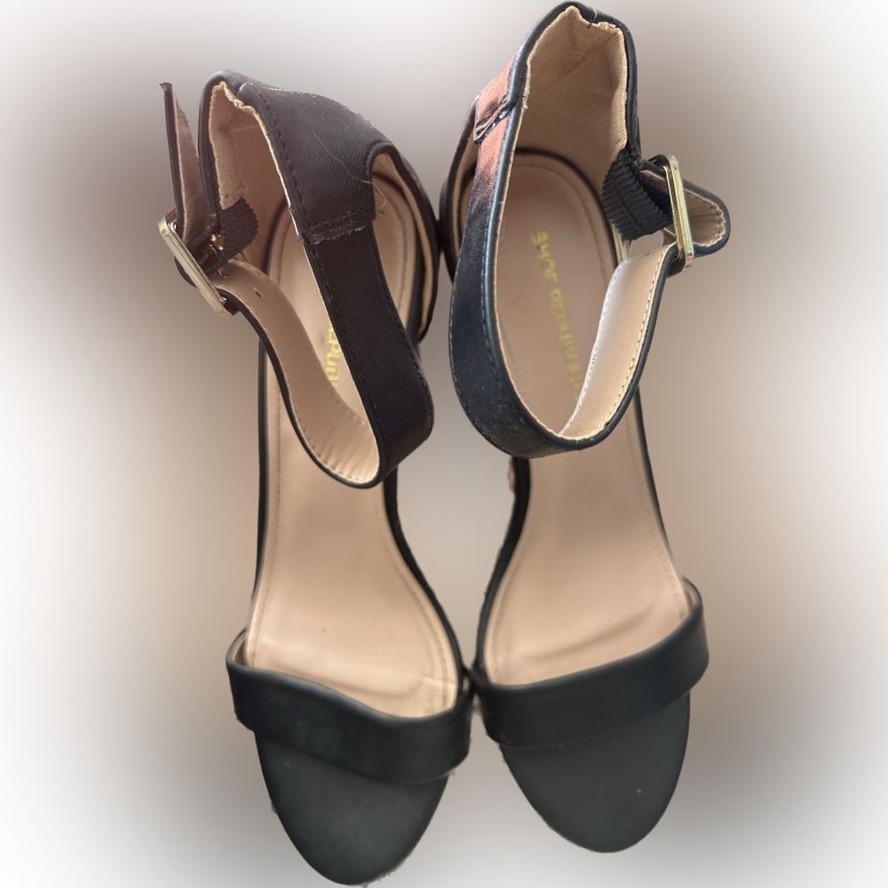 Black block heels